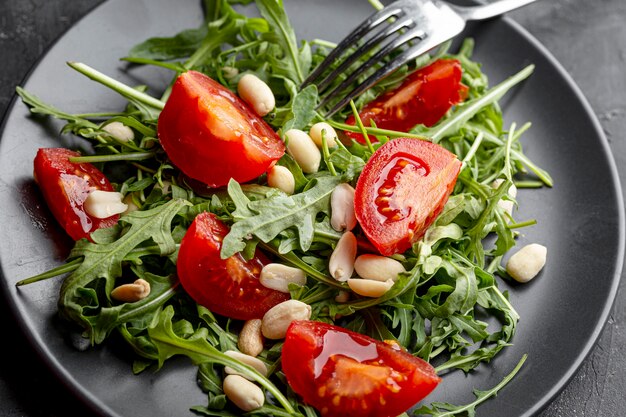 Draufsicht leckeren frischen Salat