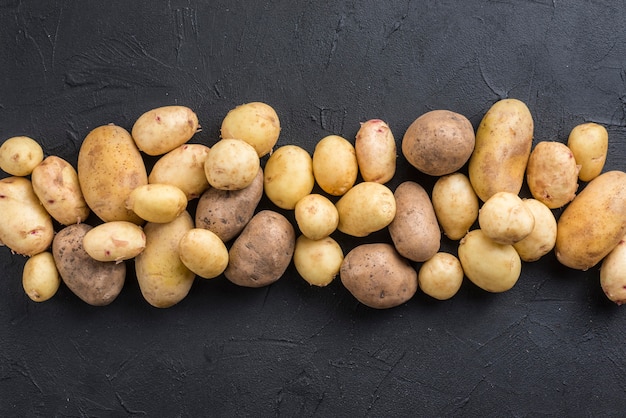 Kostenloses Foto draufsicht natürliche kartoffeln