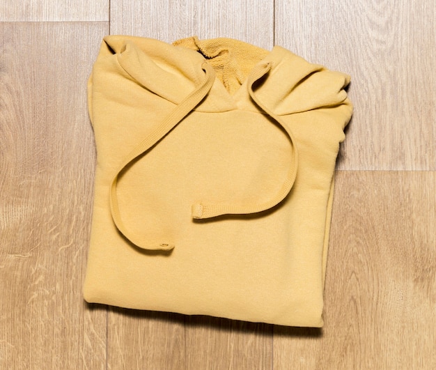 Draufsicht verpackter Hoodie