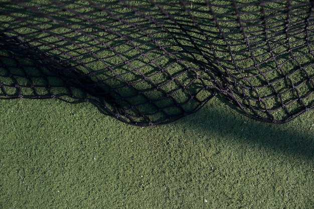 Kostenloses Foto draufsichttennisnetz auf dem tennisplatz