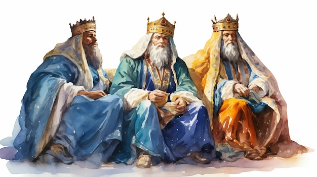 Drei Könige mit Kronen