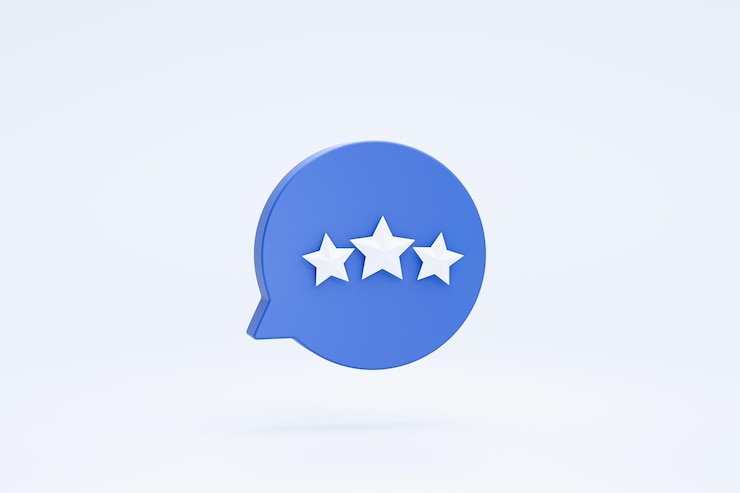 Kostenlose Foto drei-sterne-bewertung kundenrezension feedback zeichen oder symbol symbol 3d-rendering