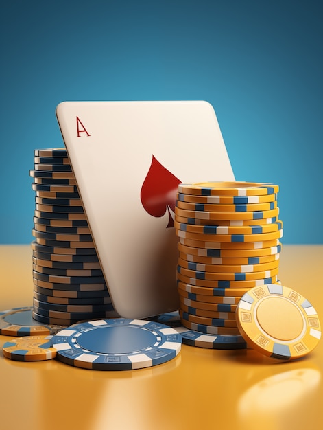 Kostenloses Foto dreidimensionaler casino-artikel