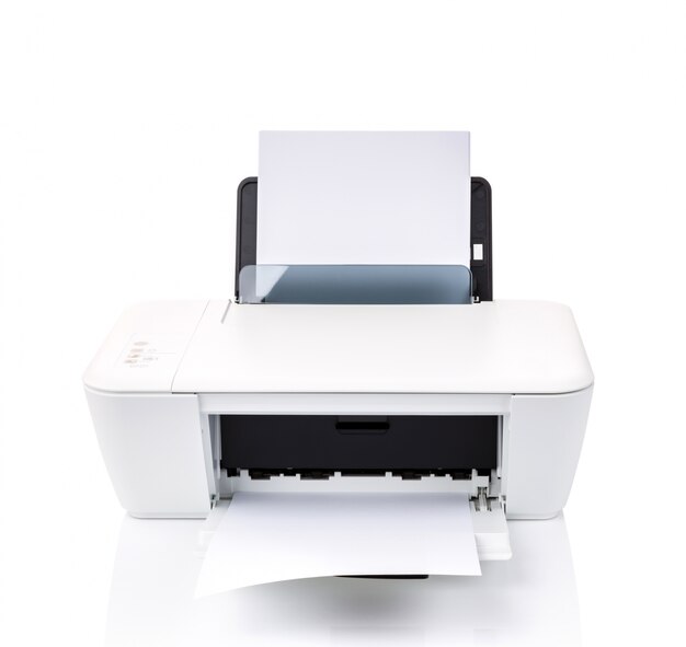 Drucker mit weißen Laken