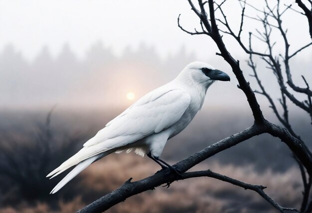 Dunkle Szene von Krähen in der Natur