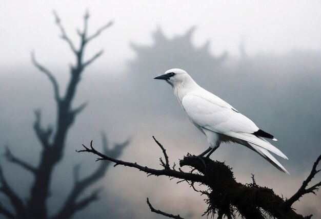 Dunkle Szene von Krähen in der Natur