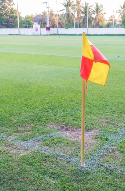 Eckflagge auf einem Fußballfeld