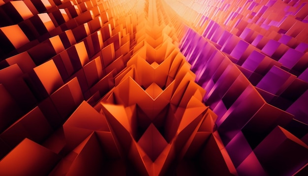 Kostenloses Foto ein abstraktes bild einer wand mit orangefarbenen und violetten farben und den worten 
