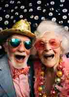 Kostenloses Foto ein älteres paar, das sich zusammen amüsiert