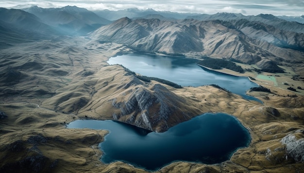 Kostenloses Foto ein blick auf die berge von der spitze der queenstown range.