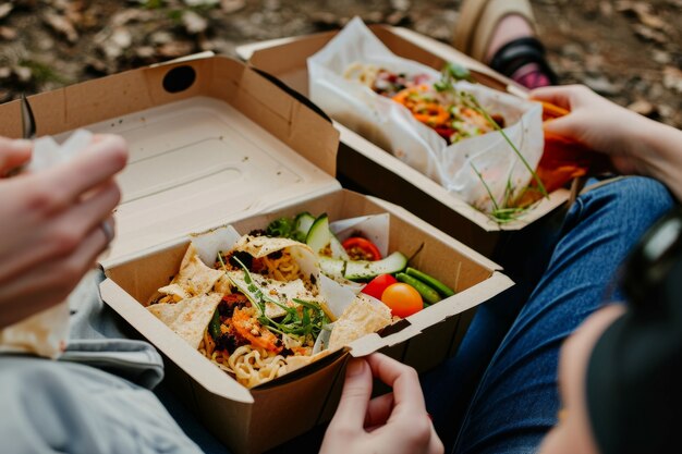 Kostenloses Foto ein blick auf eine köstliche, fertig zubereitete mahlzeit