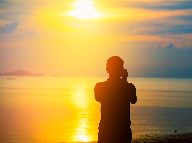 Ein fotografieren von sonnenuntergang