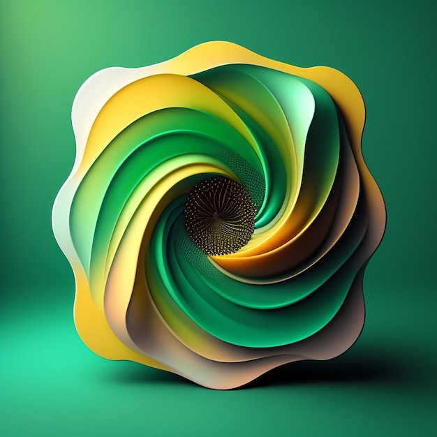 Ein grüner Hintergrund mit einem Spiraldesign, das sagt, dass ich dich liebe