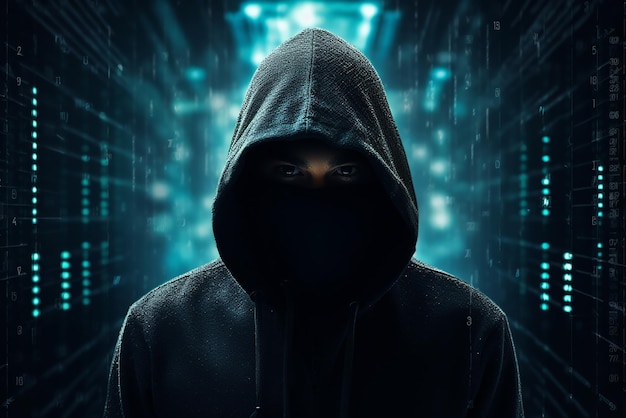 Ein Hacker, der einen IT-Hintergrund hat