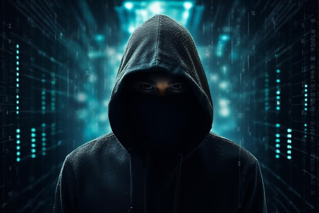 Ein Hacker, der einen IT-Hintergrund hat