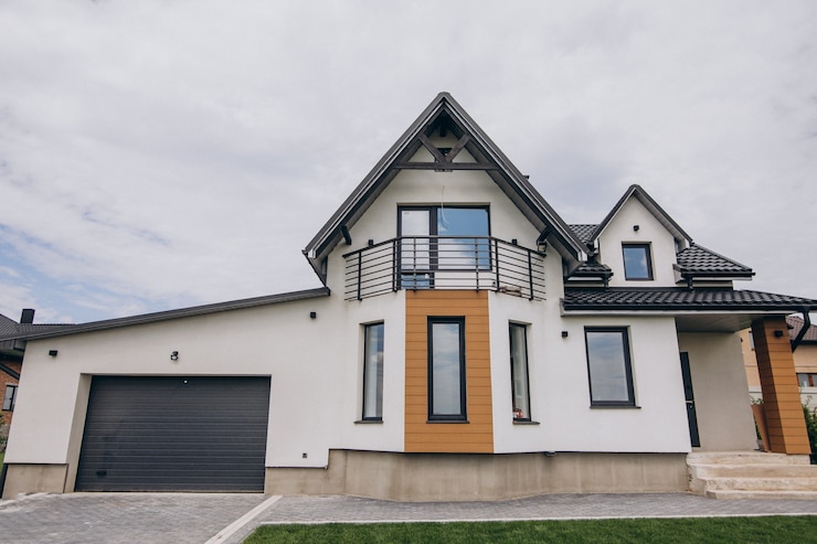 Kostenlose Foto ein haus, das auf dem feld isoliert ist
