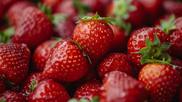 Ein Hintergrund mit köstlichen Erdbeeren