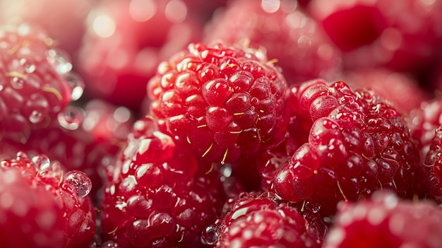 Kostenloses Foto ein hintergrund mit köstlichen himbeeren