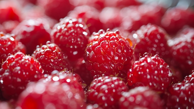 Kostenloses Foto ein hintergrund mit köstlichen himbeeren