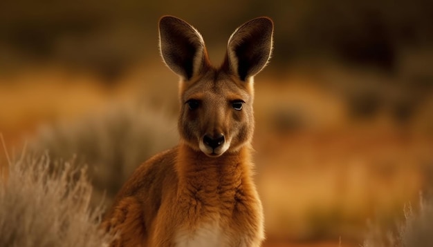 Kostenloses Foto ein känguru mit verschwommenem hintergrund