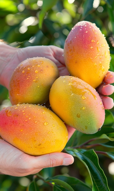 Kostenloses Foto ein köstliches mango-stillleben