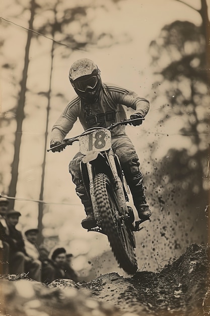 Kostenloses Foto ein mann fährt auf einem dirtbike