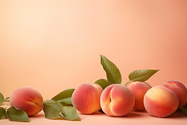 Ein pfirsichfarbener Hintergrund mit Platz für Text