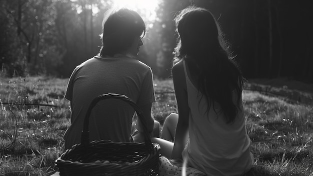 Ein schönes Paar genießt einen Picknick