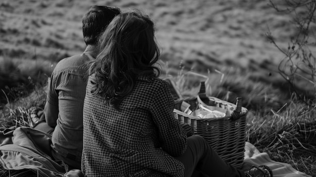 Kostenloses Foto ein schönes paar genießt einen picknick