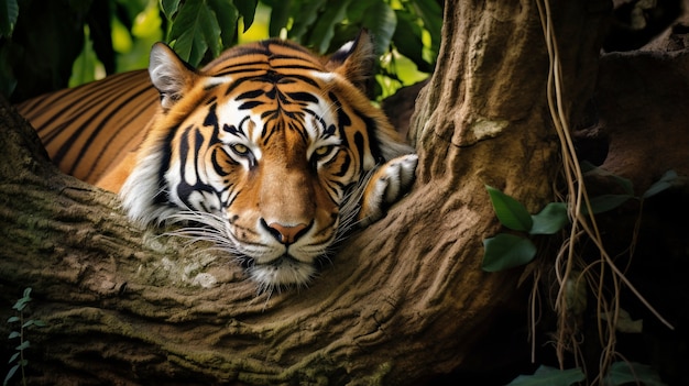 Kostenloses Foto ein wilder tiger in der natur