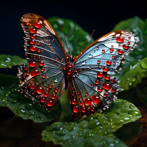 Kostenloses Foto ein wunderschöner schmetterling mit detaillierter gestaltung