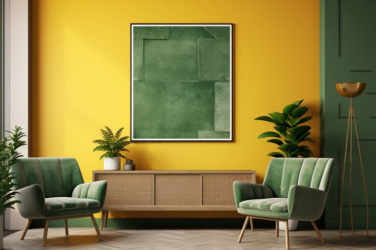 Kostenlose Foto ein zimmer im haus, das mit brasilianischem folklore-design geschmückt ist
