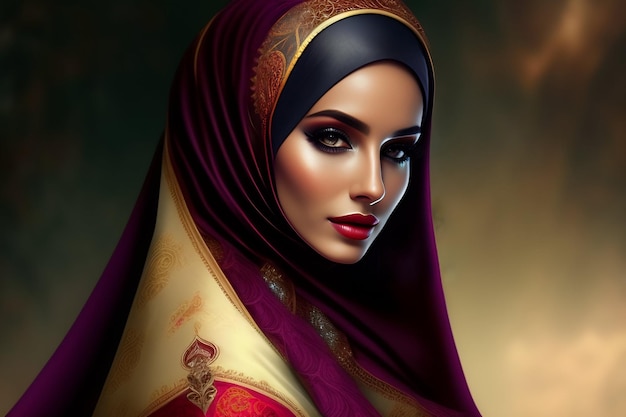 Eine Frau mit Hijab auf dem Kopf