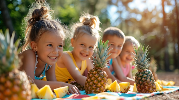 Eine köstliche Ananas-Szene