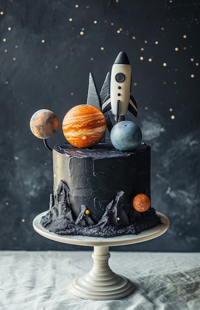 Kostenloses Foto eine köstliche astronauten-torte in 3d.