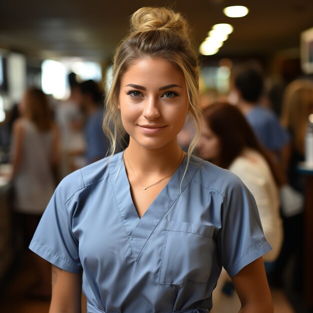 Kostenloses Foto eine mittelgroße krankenschwester im krankenhaus