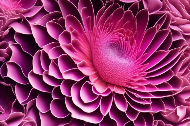 Eine Nahaufnahme einer rosa Blume mit einem rosa Zentrum