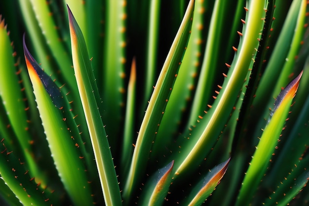 Kostenloses Foto eine nahaufnahme eines bündels von aloe-vera-pflanzen