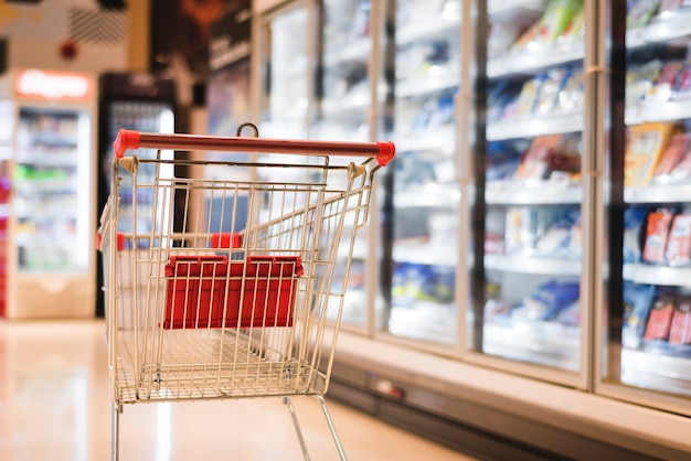 Einkaufswagen in einem Supermarkt