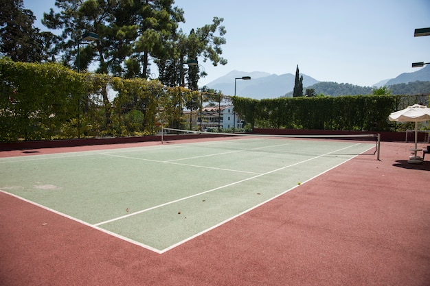 Einsame Tennisplatz