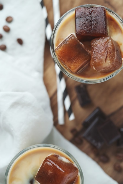 Kostenloses Foto eiskaffee mit schokolade