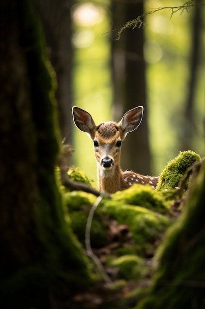 Kostenloses Foto elchkalb in der natur