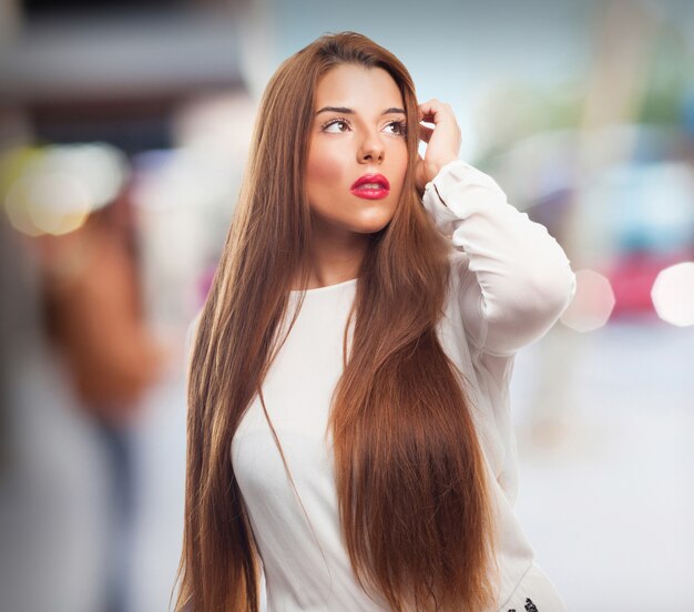 elegante Frau getrennt