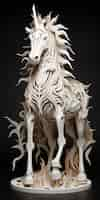 Kostenloses Foto elegantes mythisches 3d-einhorn