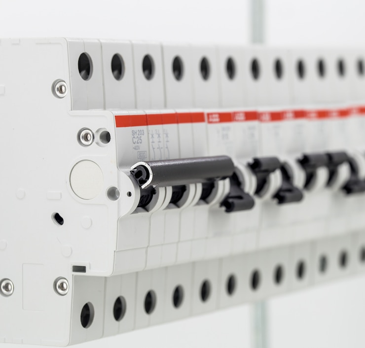 Kostenlose Foto elektrische maschinen, schalter, isoliert auf weiß, nah