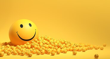 Emojis-arrangement zum weltlächeln-tag