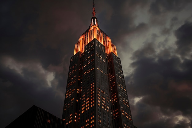 Kostenloses Foto empire state building in der nacht