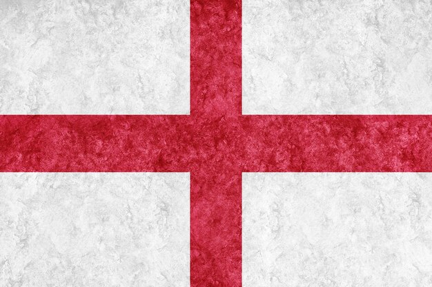 England Metallische Flagge, strukturierte Flagge, Grunge-Flagge