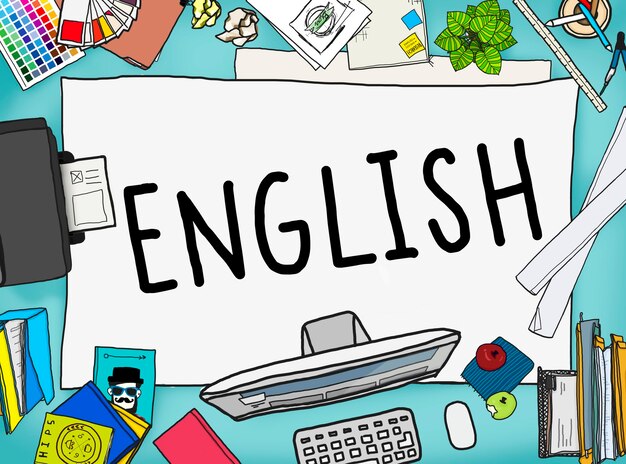 Englisch Britisches England Sprachbildungskonzept