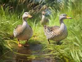 Kostenloses Foto enten in der natur erzeugen bild